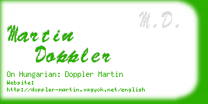 martin doppler business card